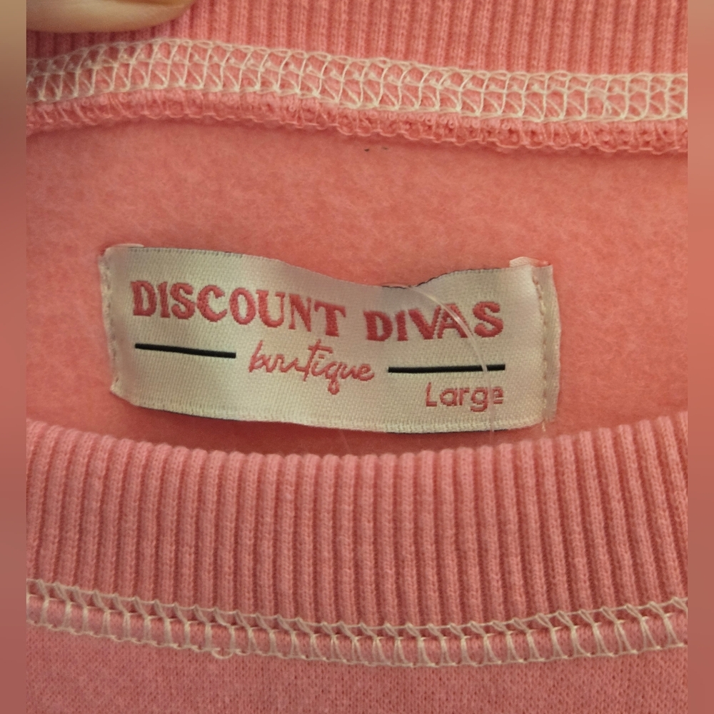 Discount Diva Designs NWT Fleece Oversized Sweatshirt Large - Picture 7 of 9